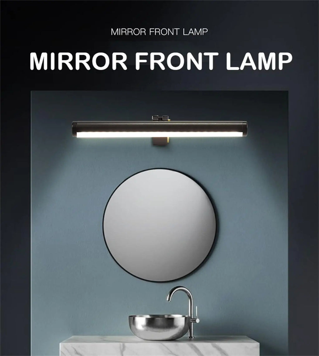 Bathroom Vanity Light Led Wall Lamp Aluminum 45cm Indoor Modern Black Wall Sconces Mirror Wall Light Painting Picture Light