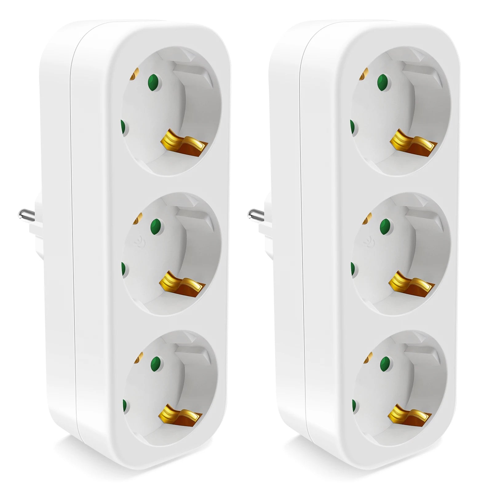 EU Electrical Socket 3 Outlets European Standard Adapter Expansion Power Socket 2Pin Plug Extension AC Converter Adaptor Home