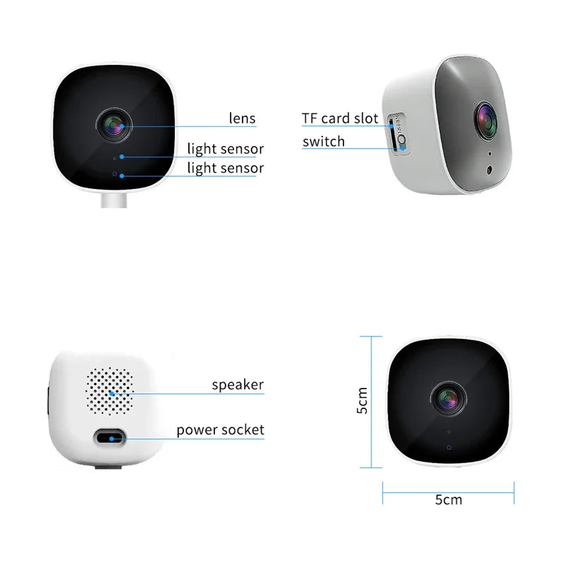 Window Camera Replaces Outdoor Cameras 2.4/5GHz WiFi Camera 3MP Resolution Full-Color Night Vision Through Window Mini Camera