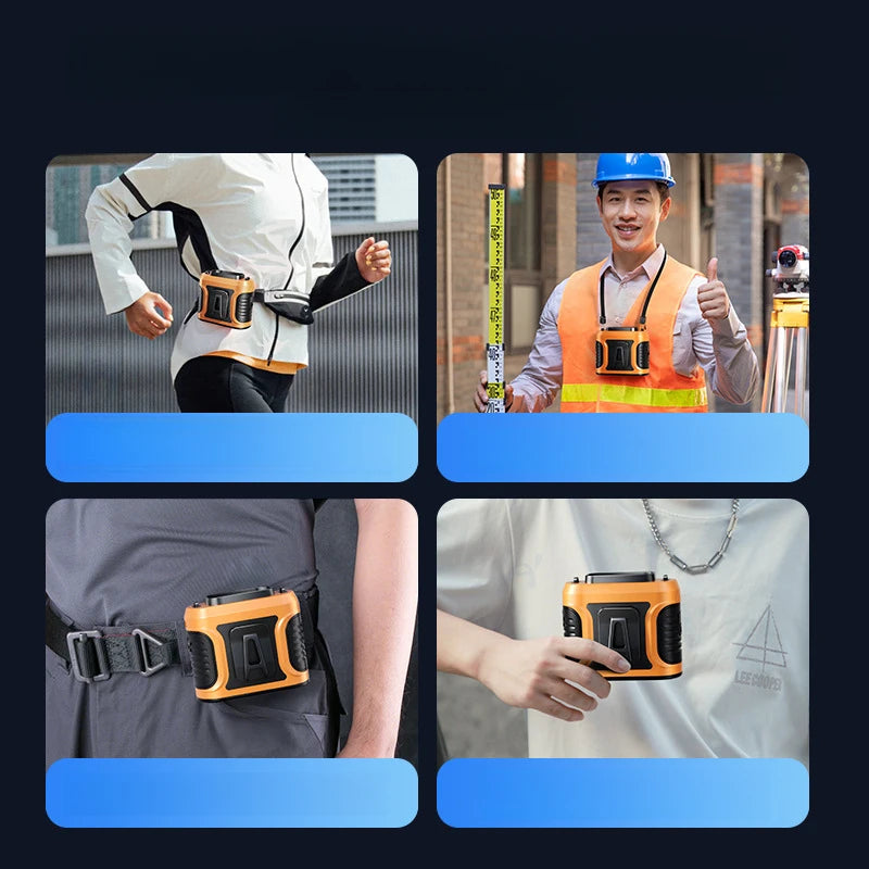 Portable Waist Clip Fan USB Rechargeable High Speed Wearable Cooling Fan Hands Free Personal Fan for Outdoor Work Hiking Camping