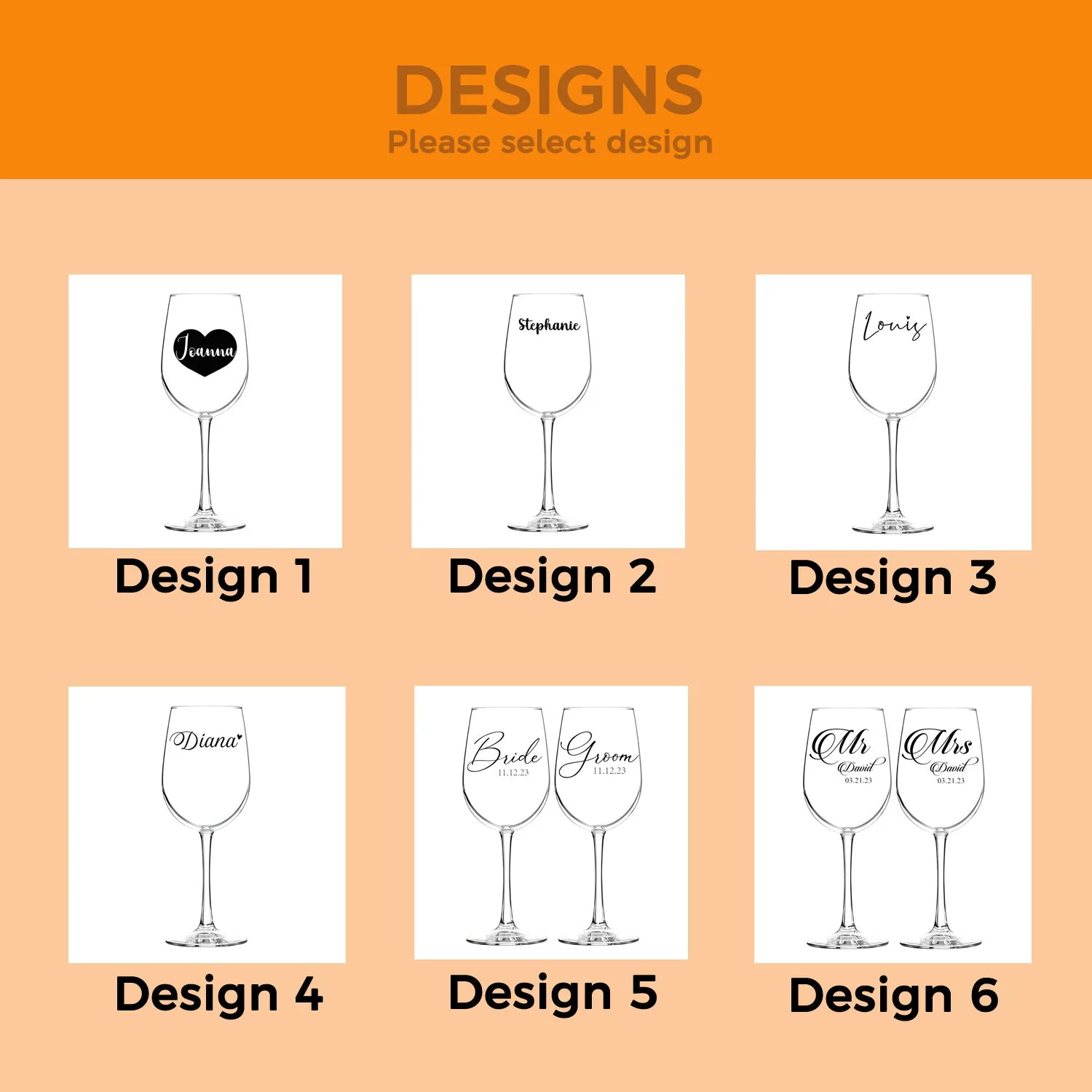 Personalised Wine Glasses Laser Engraving Custom Mr. and Mrs. Wine Glasses Gifts for Wife Couples Anniversary Christmas Wedding