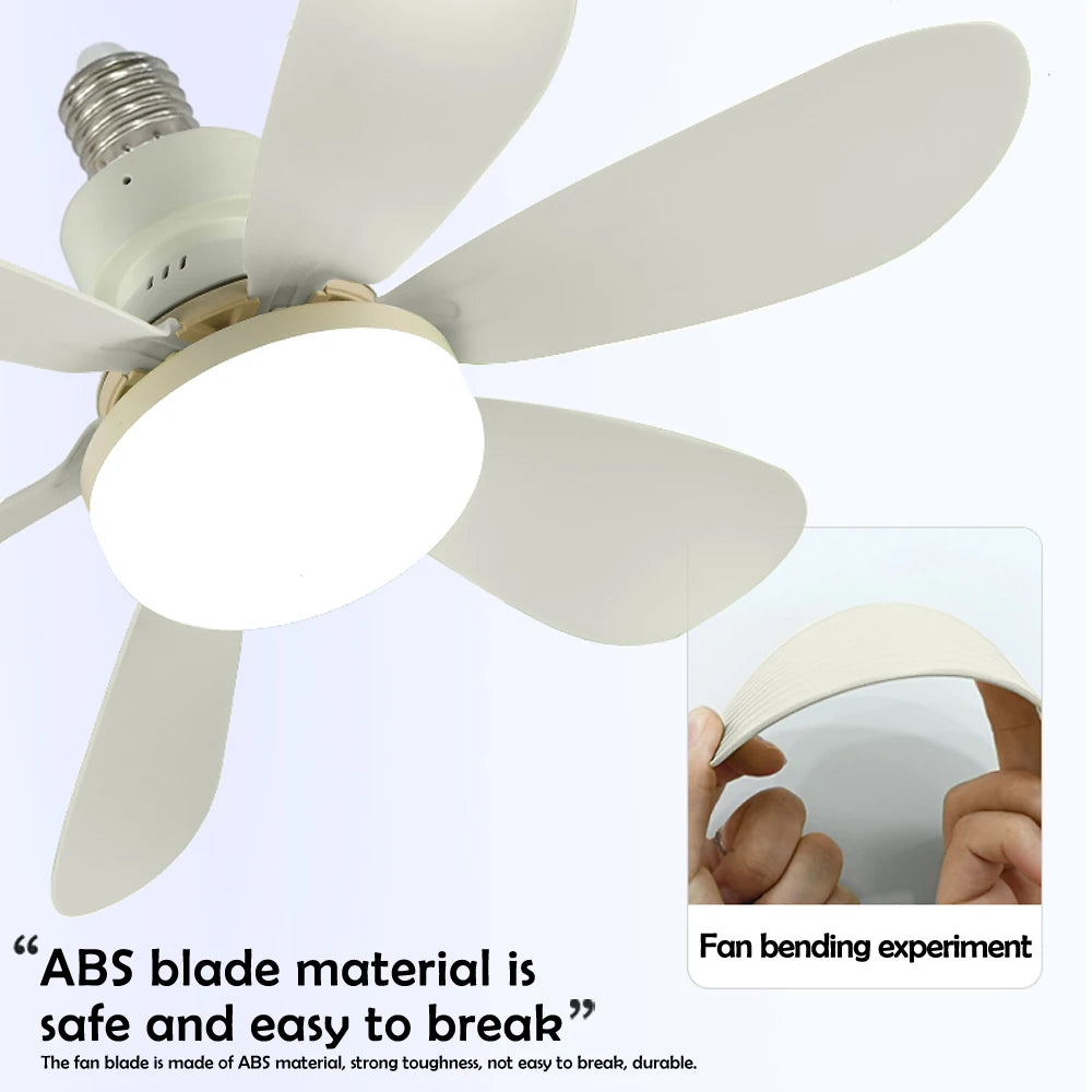 E26 E27 Base Home-use LED Ceiling Fan Light Wireless Remote Smart Fan Light 42cm 52cm Ceiling Fan for Room Office Study Kitchen