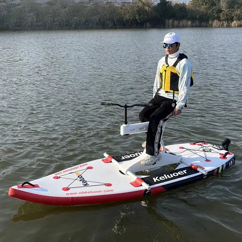 SUP Inflatable Paddle Board Outdoor Water Bike Beginner Water Ski Board Water Sports Float Board