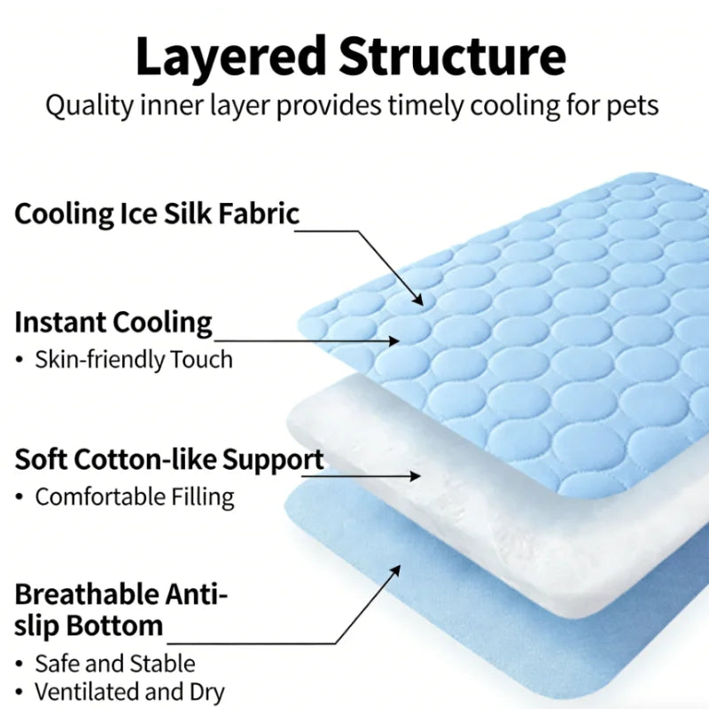Dog Cooling Mat Summer Pet Cold Bed Extra Large For Small Big Dogs Pet Accessories Cat Durable Blanket Sofa Cat Ice Pad Blanket