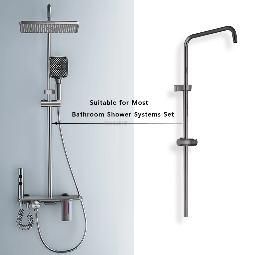 Standard Universal Bathroom Shower Faucet Tube for Bathtub Shower System Tap Set G1/2 in G3/4 in Adapter Round Pipe Accessories