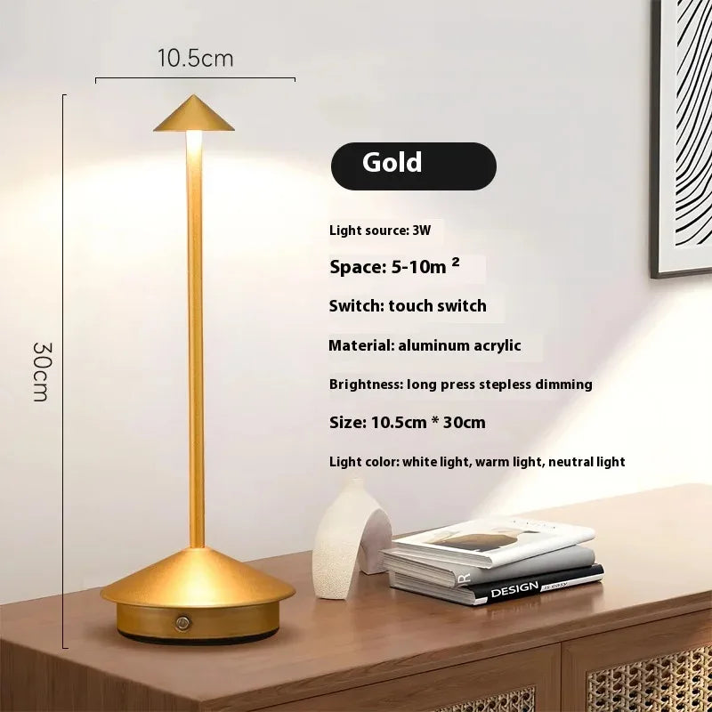 Rechargeable Table Lamp Creative Dining Touch Led Hotel Coffee Pina Pro Table Lamp Lampada Bedside Lamp Decorative Desk Lamp