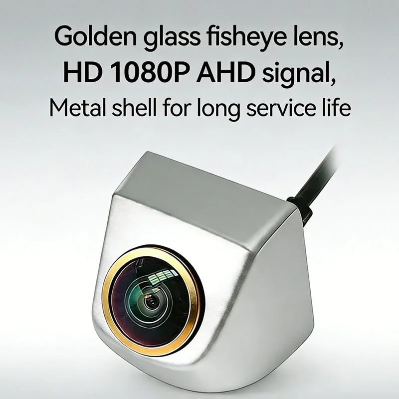 1080P AHD Car Rear View Camera Waterproof HD Night Vision Golden glass fisheye lens Reverse Backup Camera for Universal Vehicle