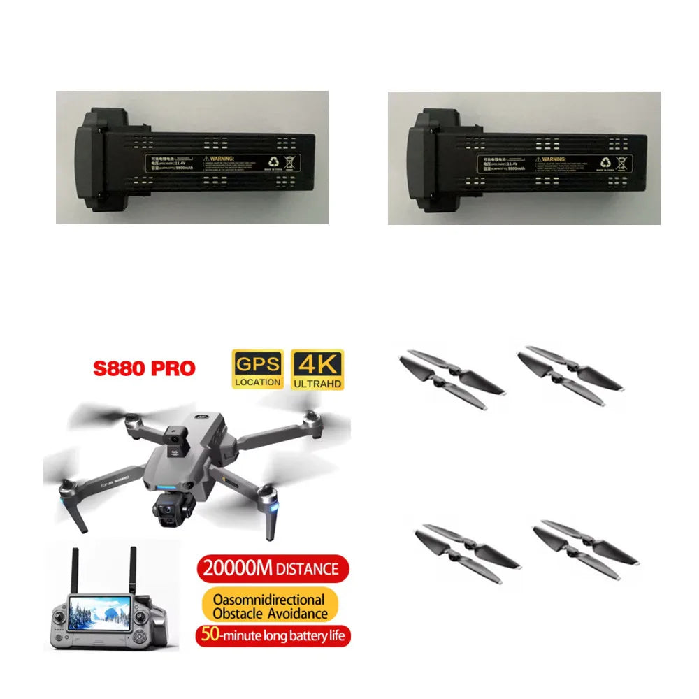 S880 PRO Drone Accessories 11.4V 9800 mAh  / S880 GPS Drone Propeller Blade S880 Drone Battery