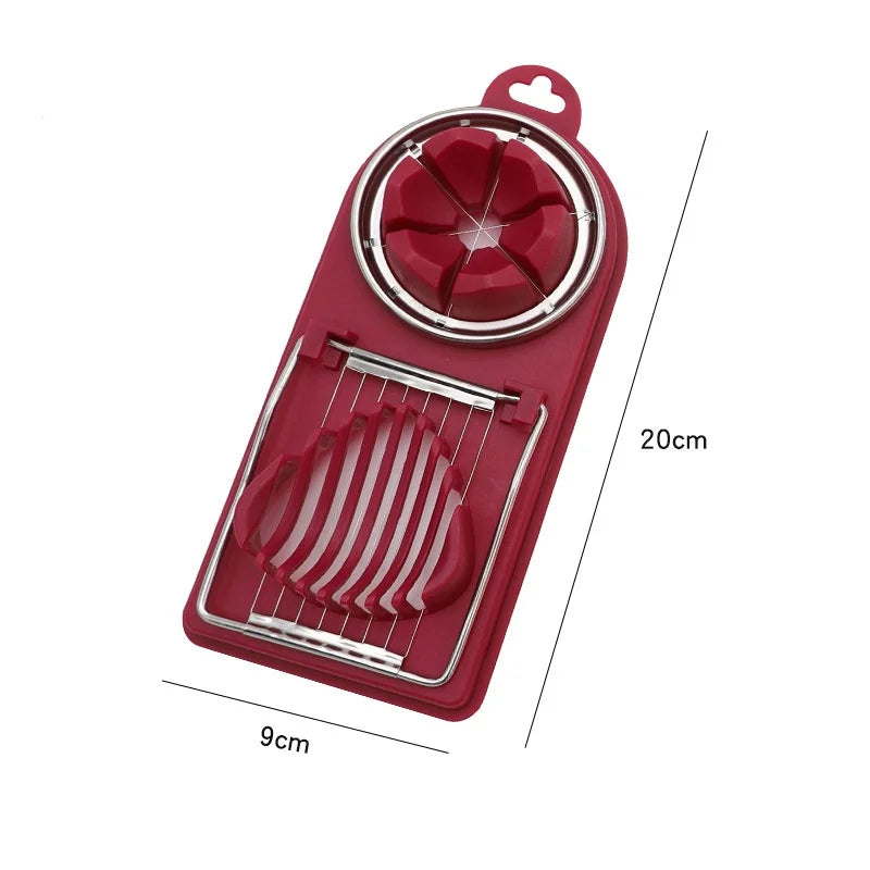Multifunctional Egg Slicers Stainless Steel Slicer Fancy Splitter Egg Cutting Tool Home Two In One Egg Cutter Kitchen Gadgets