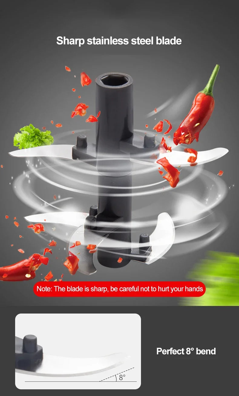 500/900ML Manual Meat Grinder Garlic Chopper Multifunction Vegetable Cutter Chopper Garlic Crusher Kitchen Gadgets