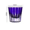 6.9oz 200ml Creative Vertical Stripes Whiskey Cocktail Glass Household Wine Glass Drinkware Ins Style Colorful Crystal Glass Cup