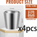 Stainless Steel Cups Double Wall Tumbler Glasses Stackable Glasses Metal Drinking Cups Insulated Drinking Glasses Reusable