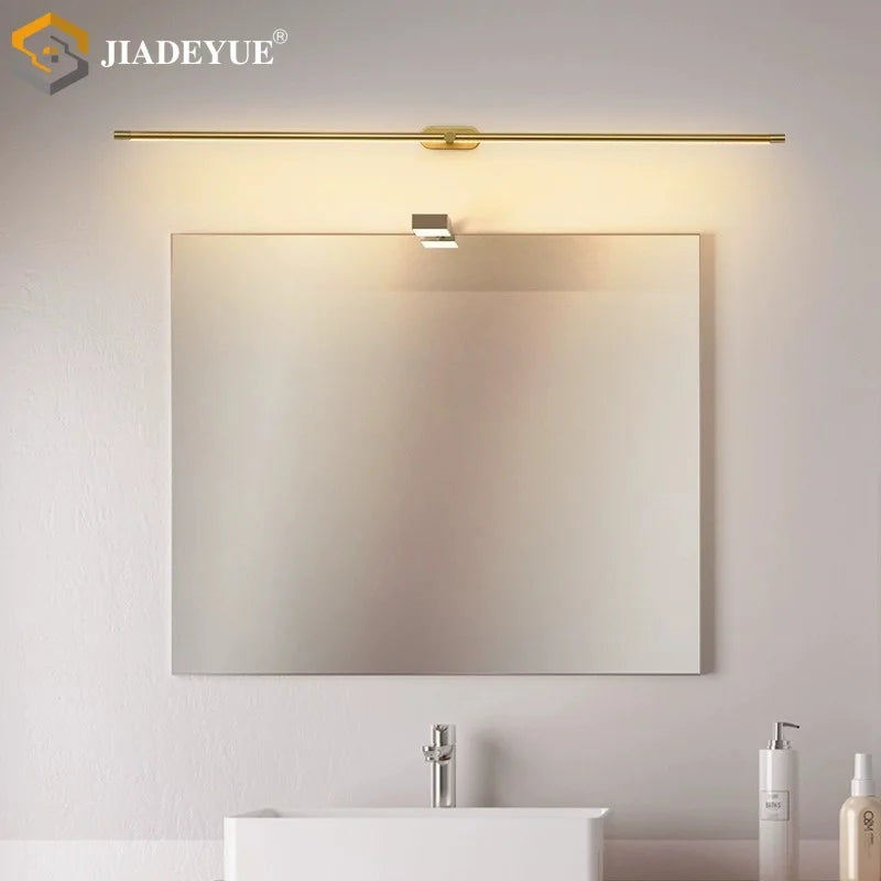 Modern Minimalist Mirror Headlights, Makeup Stands, Bathrooms, Mirror Cabinets, Straight Strip Wall Lights