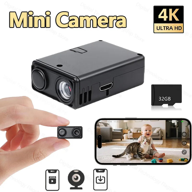 4K Camera WiFi Wireless Remote Monitor Remote Security Detecting Camcorders Security Protection Indoor Real-Time Surveillance