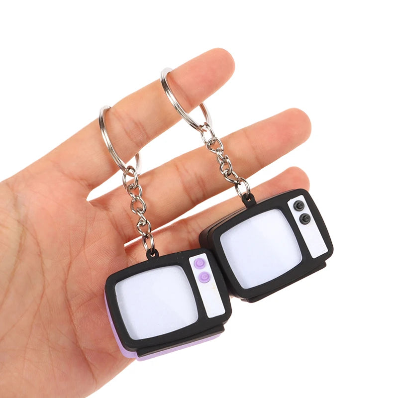 Creative Mini Retro Television Keychain Miniature Television Tv Model Toy Creative Children Toy Keychain Pendant