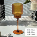 350ml Color Nordic Stripe Goblet Wine Glasses Red Wine Glasses Cocktail Juice Sparkling Water Glasses Party Wedding Barware