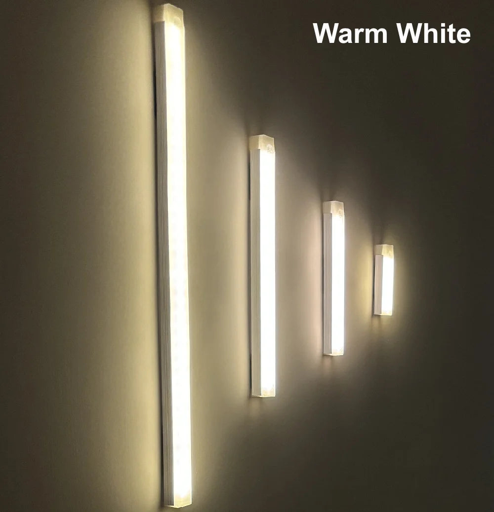 LED Motion Sensor Light Night Light Wireless USB Under Cabinet Light For Kitchen Cabinet Bedroom Wardrobe Sensor Indoor Lighting