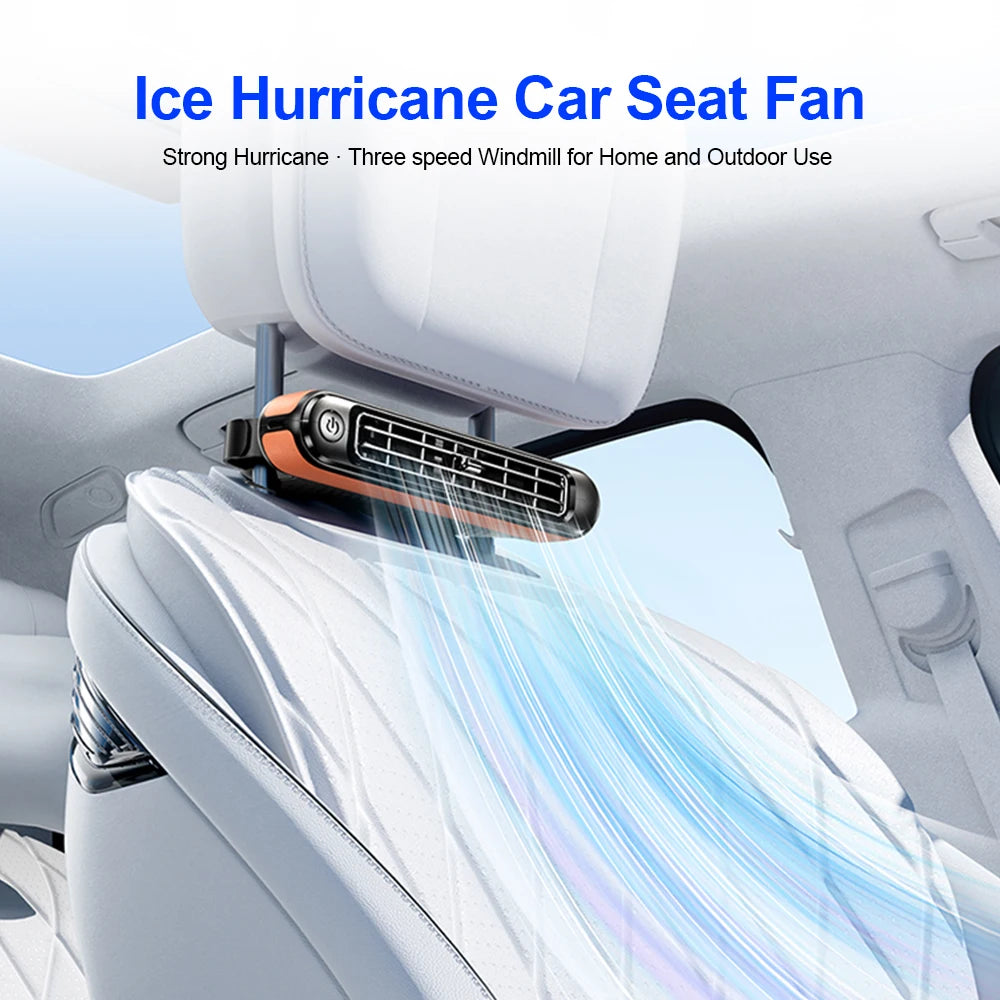 3 Speeds Adjustable Car Seat Fan Car Headrest Cooling Air Fan USB Powered Car Seat Headrest Fan Summer Car Accessories