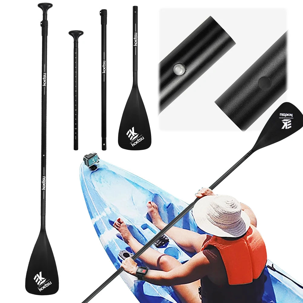 Aluminum Alloy Double-Headed Kayak Paddle Adjustable Length Stand Up Paddleboard Paddles SUP Surfpaddle for Canoe Kayaking Boat
