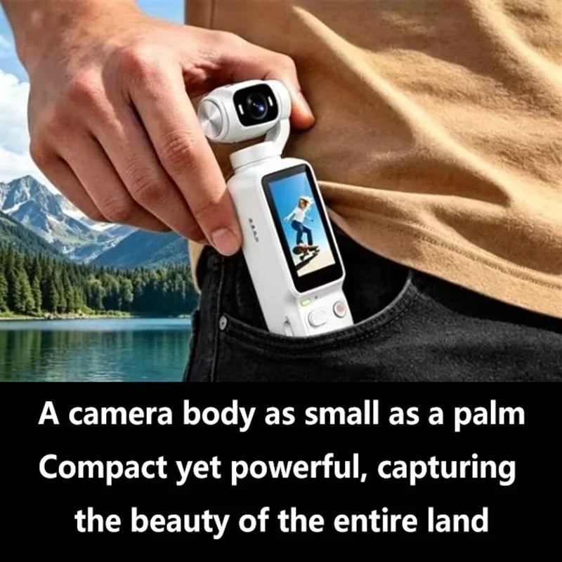Lenovo HD 4K Action Camera 180° Rotatable Video Recording Entry Portable Action Camera For Vlog YouTube Tiktok Girls Record Life