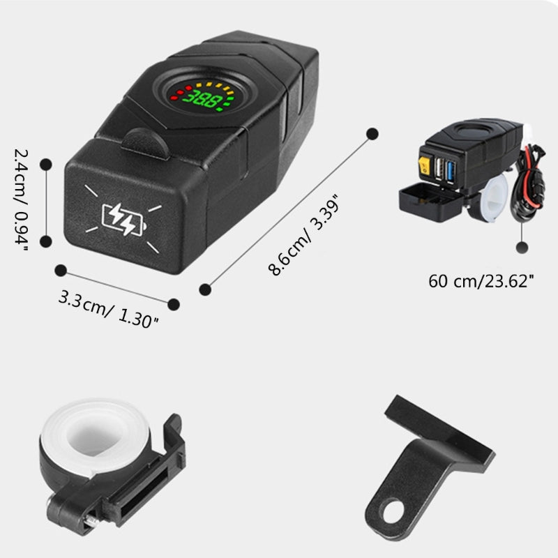 DC20-80V E-bike Phones QC3.0 Fast Charging Adapter Electric USB Electric Bikes Accessory Part
