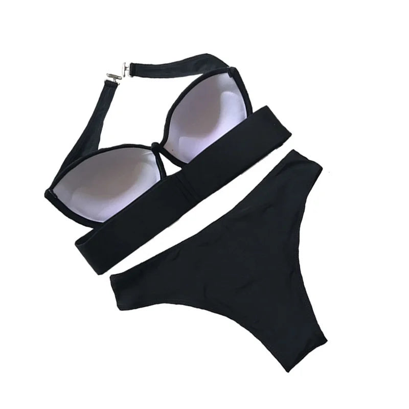 Bikini Swimwear Women 2024 New Bikini Bra Black Pack Swimsuit Women's Swimsuit Bikini