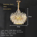 Modern Luxury Led Lights Clear Crystal Chandeliers for Living Room Villa Bedroom Dining Room Art Home Decoration Pendant Lamps
