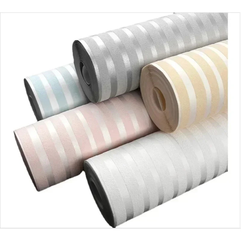 Modern Vertical Stripe Wallpaper Pink Blue Striped Living Room Decor TV Wallpapers 3d Elegant Home Decoration Wall Papers