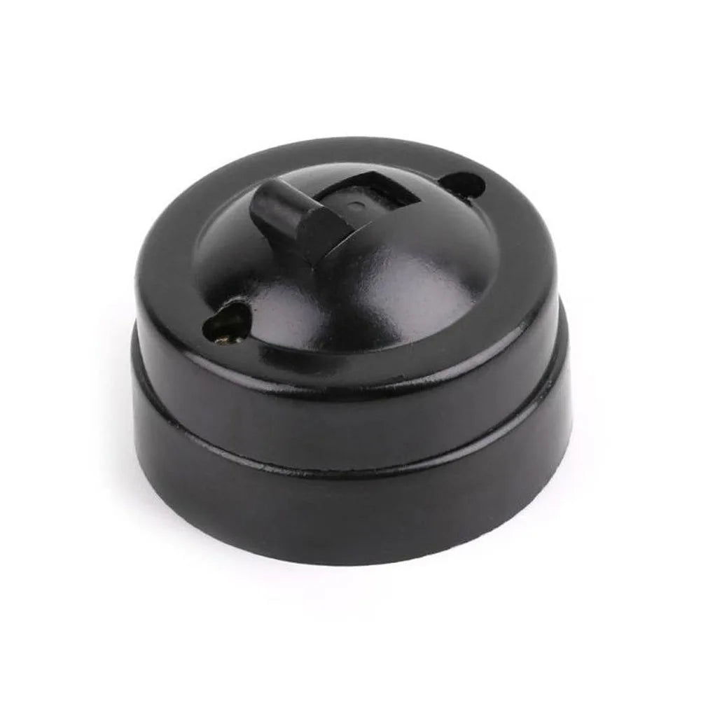 Single Control Switch Round Wall Mounted Easy Install Household Light Switch Retro Retro Style 1PC High Quality