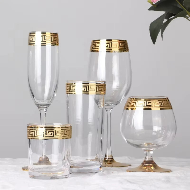 Phnom Penh European Glass Brandy Champagne Glasses Tall Wine Glasses Crystal Wine Glasses Table Household Glasses