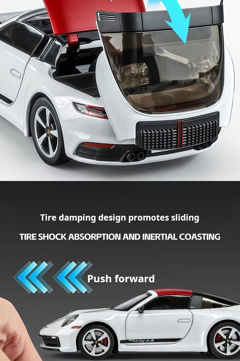 1:32 new folding convertible Porsche 911 alloy car model simulation Sound& light Fashion Exquisite collectibles Boys Toy Gift