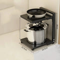 Kitchen Storage Rack Adjustable Plates and Pots Carbon Steel Storage Rack Free Layered Snap-on Floor Pot Rack Kitchen Storage