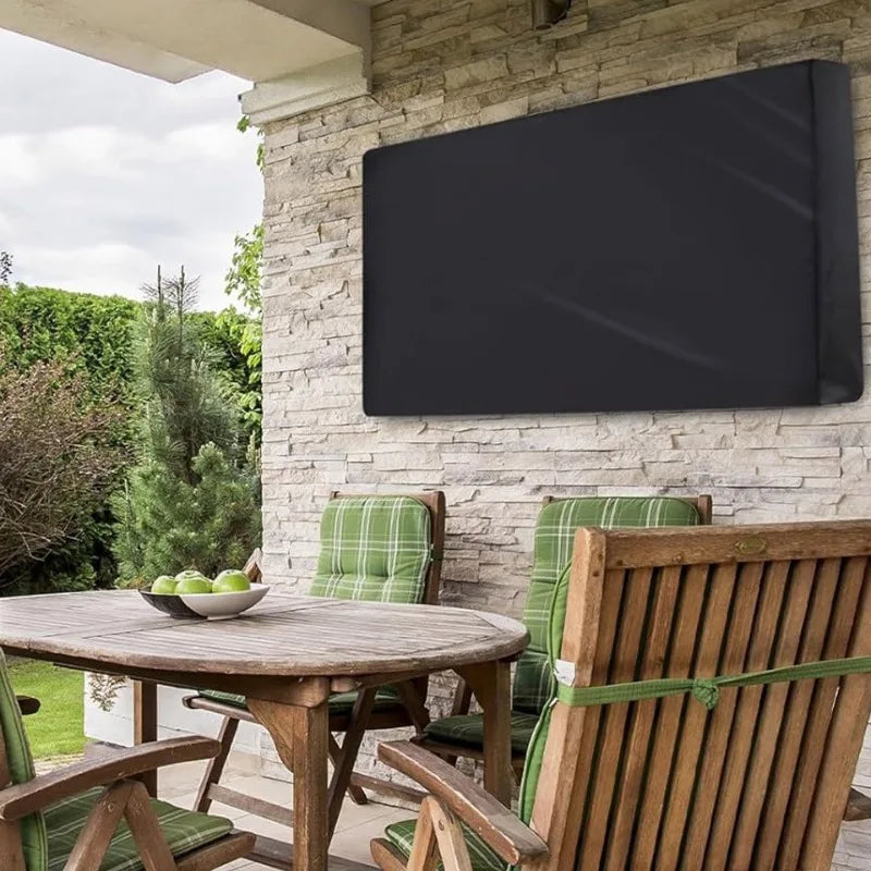 Garden Patio Outdoor TV Covers Protect TV Screen Weatherproof Dust-proof Oxford Fabric Dust Cover for Flat Screen Television