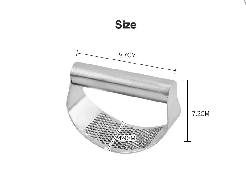 Stainless Steel Garlic Press Manual Grinding Chopper Garlic Ginger Press Multi-function Grinding Slicer Kitchen Gadgets
