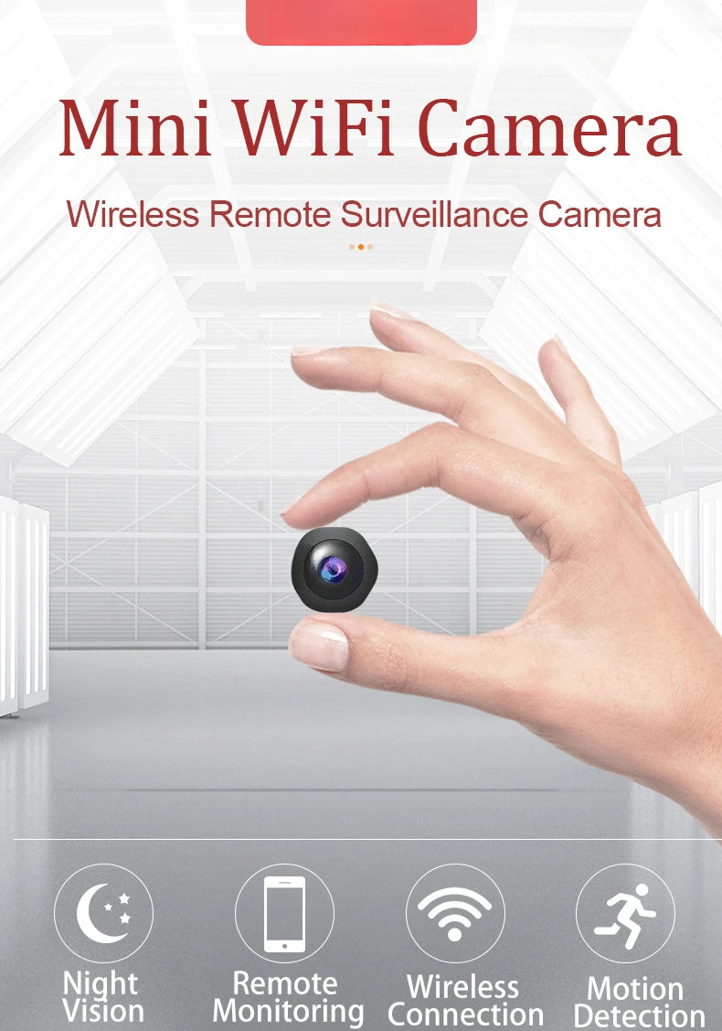 HD 1080P Mini IP Camera  Covert Small Nanny Cam Video Voice Recorder Indoor Portable  Security CCTV Camera for Home and Office