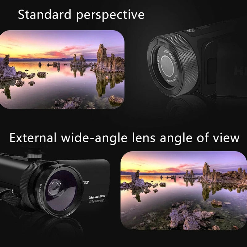 1080P HD Professional Digital Video Camera With Mic 16 Million Pixels DV Audio Multifunction Anti-shaking Photographic Machine