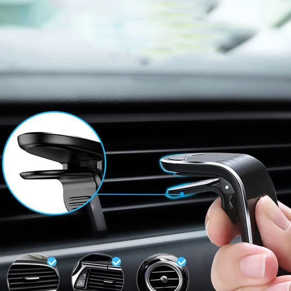 Magnetic Car Phone Holder High Stability Air Vent Clip Phones Stands Mount 360 Rotation Automotive Interior Accessories