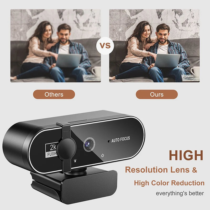 4K Webcam Video Camera 2K Autofocus Streaming Web Cam With Microphone Full HD 1080P Webcams for PC Computer Laptop