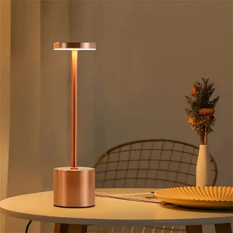 Modern Touch Rechargeable LED Desk Lamp with 3 Color Tones Suitable for Stylish and Minimalist Design in Home Offices