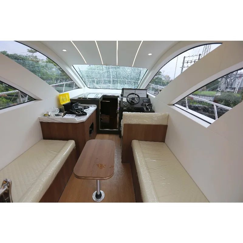 Customizable 2026  Factory Direct 41ft Aluminum Alloy  Luxury Yacht CE High Speed Sport Boat with Outboard Machine for Sale