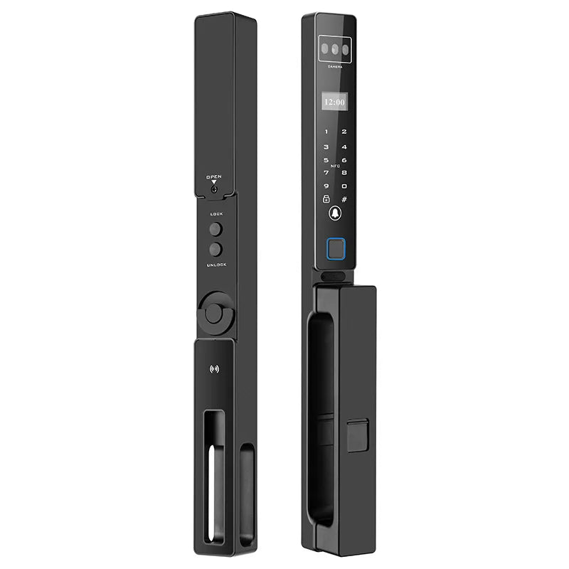 Automatic Password Fingerprint Facial Recognition Smart Lock Broken Bridge Aluminum Fingerprint Lock Sliding Door Password Lock