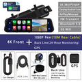 4K 3840*2160P Dash Cam Carplay Android-Auto Car DVR Dual Len 5G Wifi GPS BT FM Video Drive Recorder Stream Mirror Dashcam Camera