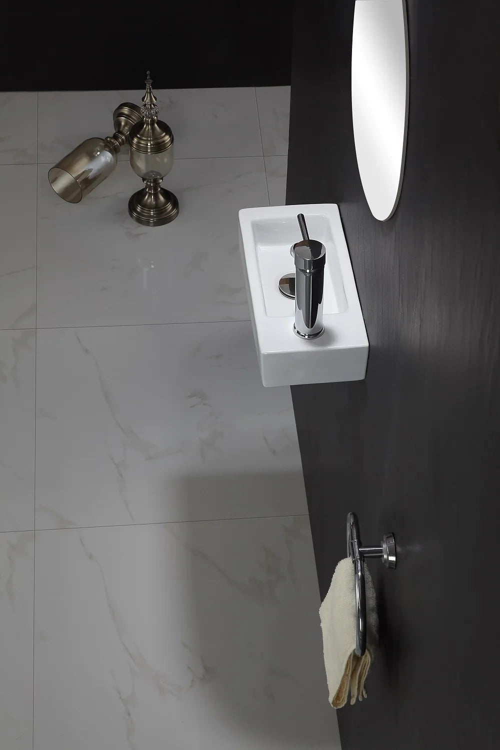 Mini Wall Hanging Wash Basin Balcony Ultra Narrow Bathroom Sinks Ceramic Platform Basins Home Bedroom Wall-mounted Washbasins