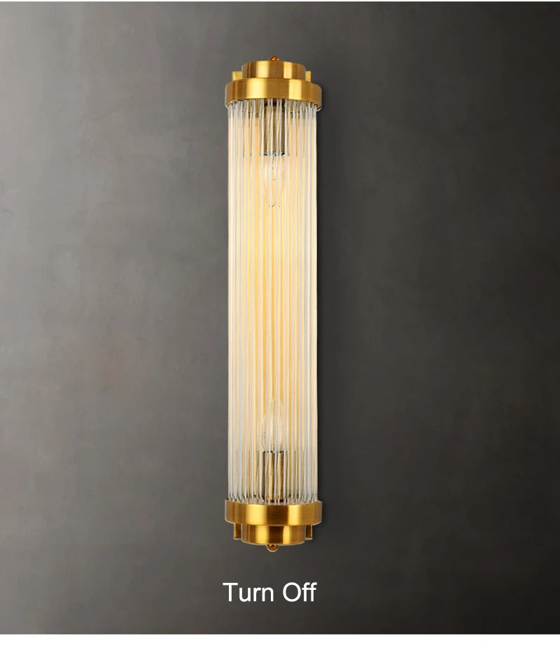 Luxury Led Wall Lamp For Living Room Brushed Gold Bedroom Scones Modern Creative Design Light Fixture Home Decor Glass Lighting