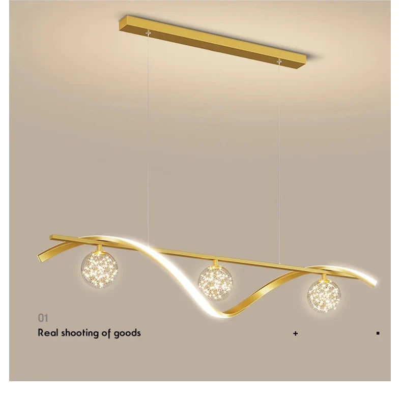 Modern Minimalist Led Pendant Lamps Dimming for Coffee Table Dining Room Kitchen Island Ceiling Chandelier Home Lighting Fixture