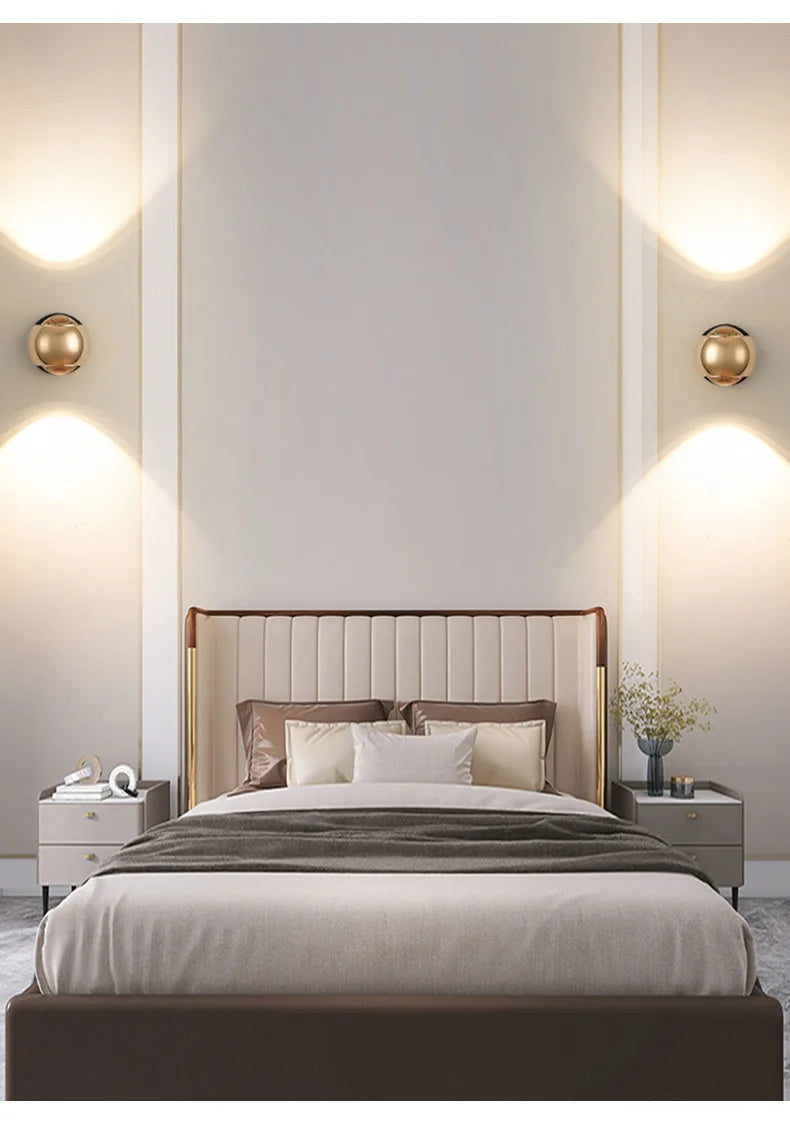 Aluminum Luxury Art Glass Wall Lamp Sconce Living Dining Room Bedroom Corridor Staircase Home Decor Lighting