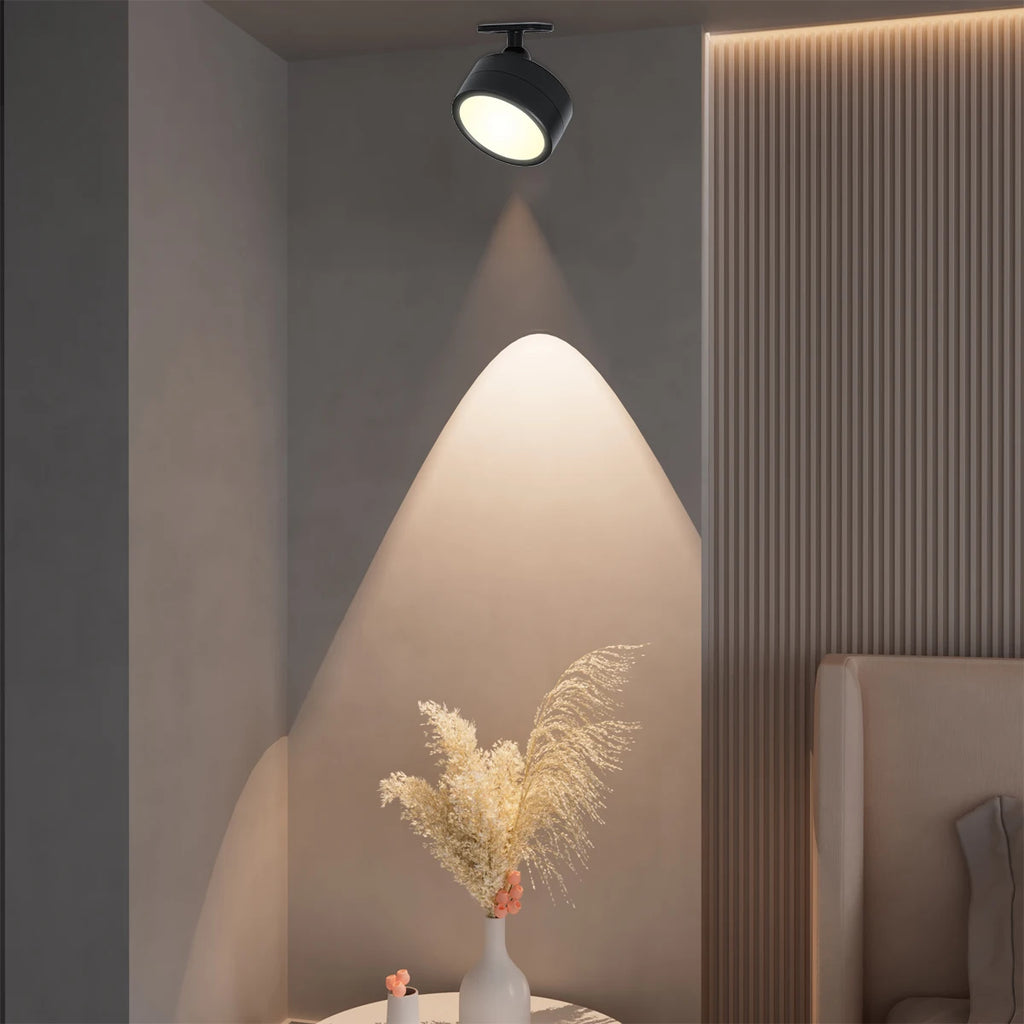 Modern Magnetic Wall Lights LED Wall Lamp 360° Rotation Wall Mounted Lights with Remote RGB Rechargeable Wall Sconce Room Decor
