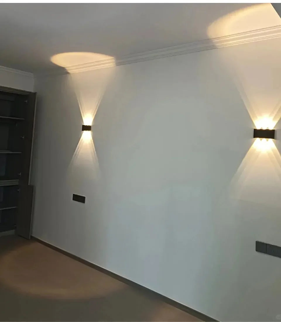 LED Wall Light Outdoor Waterproof IP65 Porch Garden Wall Lamp & Indoor Bedroom Bedside Decoration Lighting Lamp Aluminum