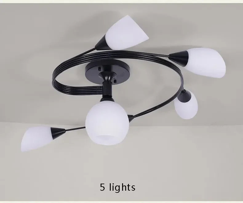 2025 Modern Led Ceiling Chandelier Nordic Glass Lamp Bedroom Kitchen Living Room Dining Room Decoration Home Ceiling Light Fixtu