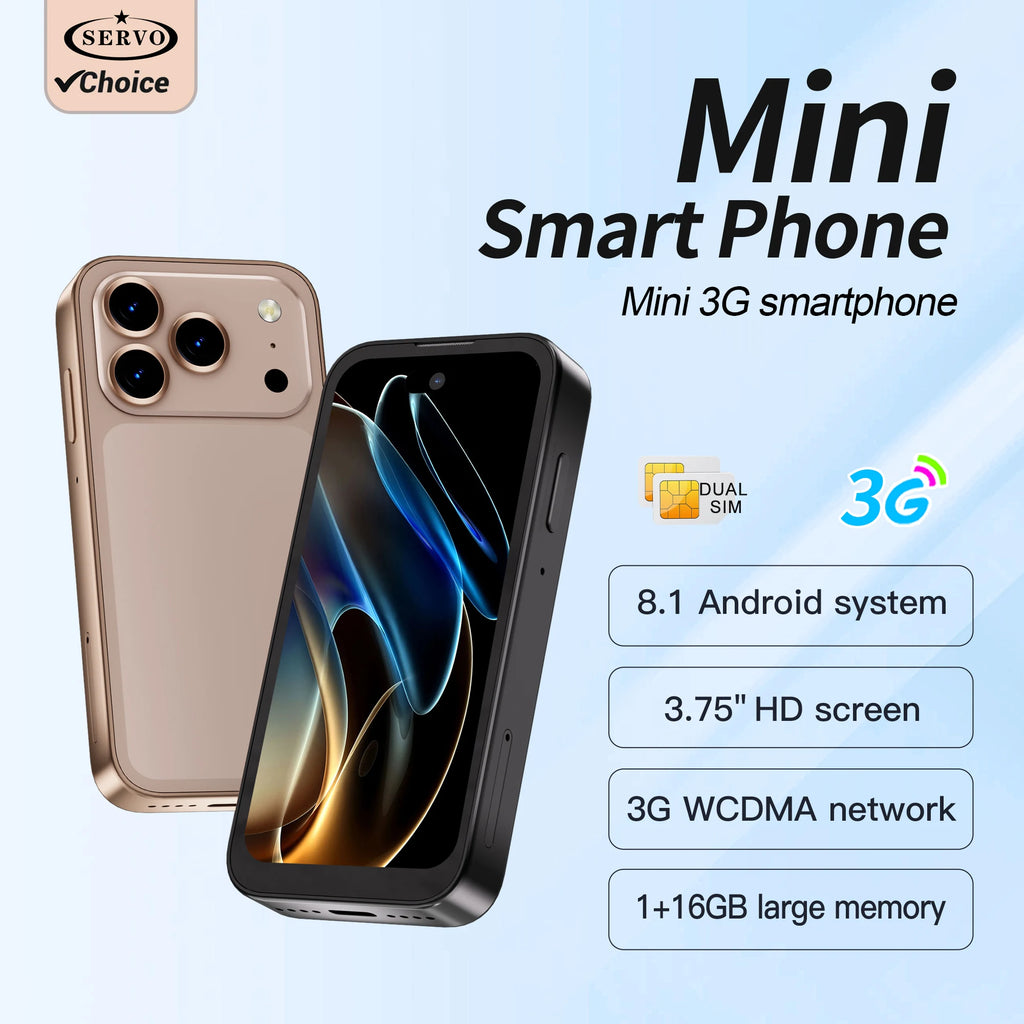 2026 NEW SERVO 17PRO MAX 3G Small Smartphone Android System Dual Camera Face Unlock APP Download Mini Smart Phones 3.75" Display